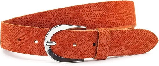 Thimbly Belts Dames riem kroko look oranje - dames riem - 3.5 cm breed -  Oranje - Echt... | bol.com