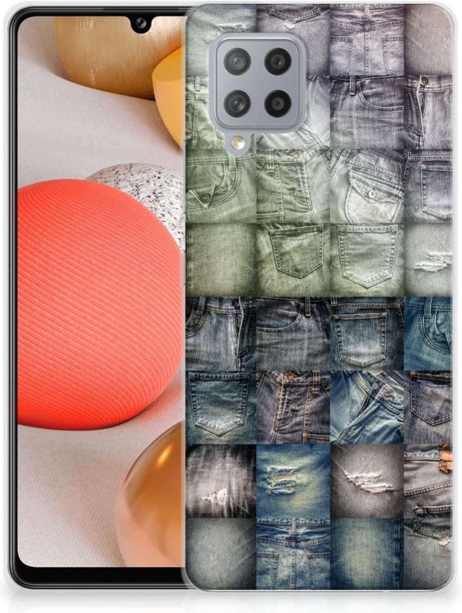 Silicone Back Cover Samsung Galaxy A42 Spijkerbroeken