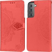 iMoshion Mandala Booktype Samsung Galaxy S21 hoesje - Rood