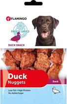 Flamingo hondensnack Gevriesdroogde nugget eend 70gr. Let op: 1 zakje van 70 gram!