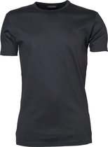 Tee Jays Hereninterlock T-Shirt met korte mouwen (Donkergrijs)
