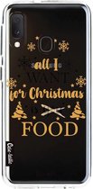 Casetastic Samsung Galaxy A20e (2019) Hoesje - Softcover Hoesje met Design - All I Want For Christmas Is Food Print
