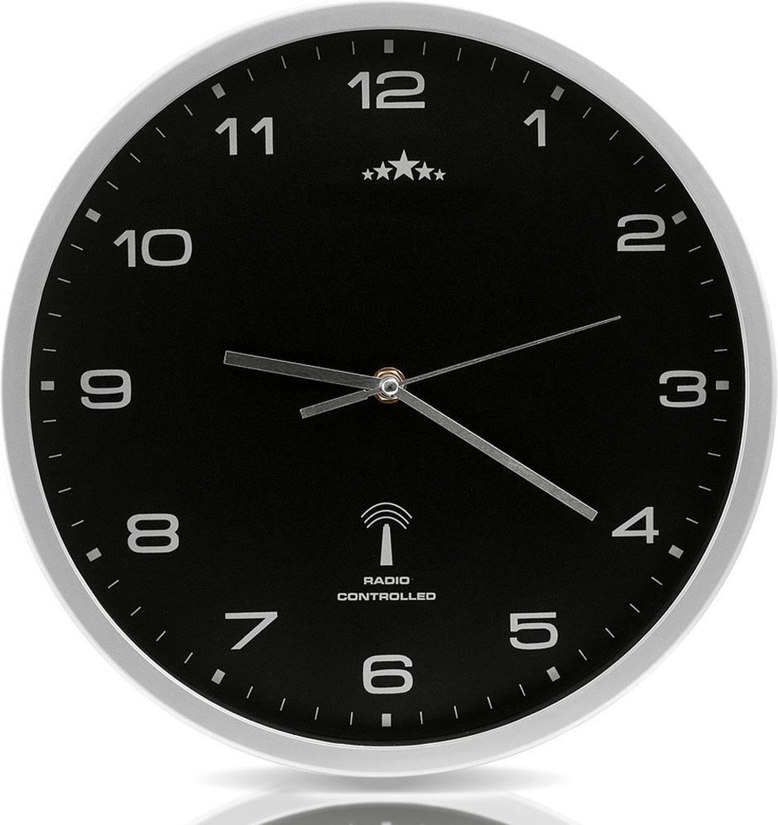 Monzana Wandklok klok uurwerk tijdsaanduiding radiogestuurd horloge zwart