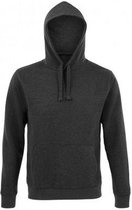 SOLS Unisex Volwassenen Spencer Hooded Sweatshirt (Houtskool mergel)