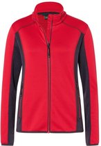 James and Nicholson Dames/dames structuur fleece jack (Rood/koolstof)