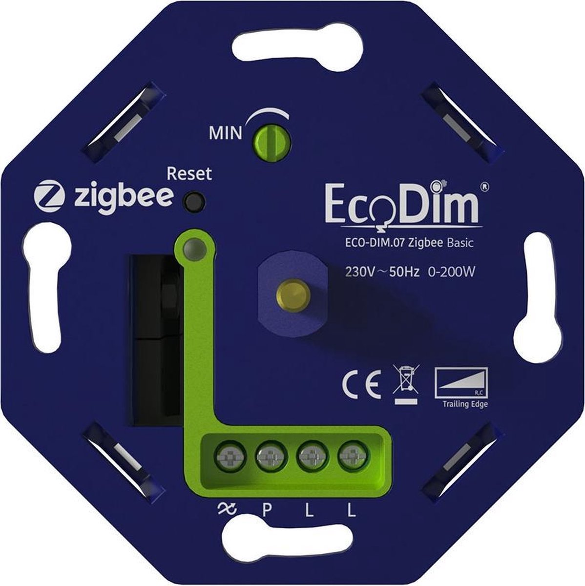 EcoDim - LED Dimmer - Smart WiFi - ECO-DIM.07 - Fase Afsnijding RC - ZigBee  - Inbouw 