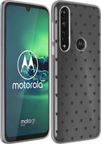iMoshion Design voor de Motorola Moto G8 Power hoesje - Hartjes - Zwart