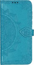 Mandala Booktype Motorola Moto G8 Plus hoesje - Turquoise