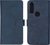 iMoshion Luxe Booktype Motorola One Action hoesje - Donkerblauw
