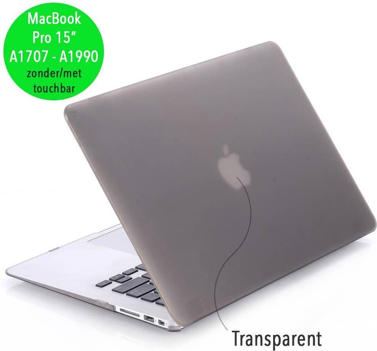 Lunso - cover hoes - MacBook Pro 15 inch (2016-2020) - mat grijs - Model