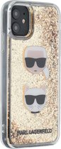 Goud hoesje van Karl Lagerfeld - Backcover - iPhone 11 - Liquid Glitter