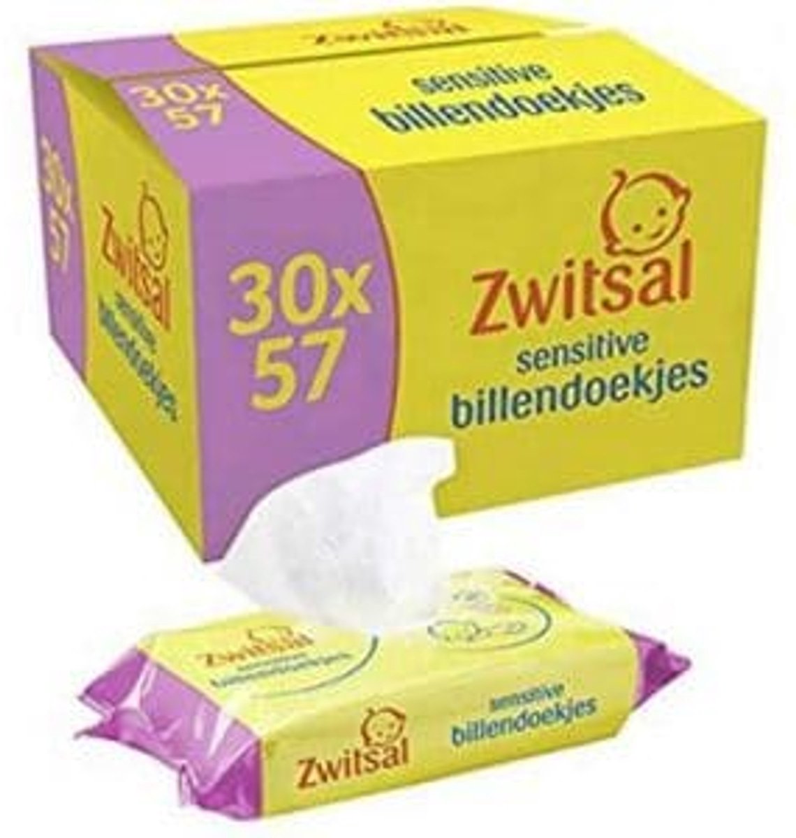 Zwitsal Sensitive Billendoekjes 1710 Babydoekjes 30 x 57 stuks