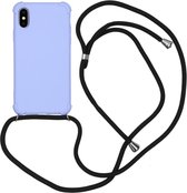 iMoshion Color Backcover met koord iPhone Xs / X hoesje - Paars