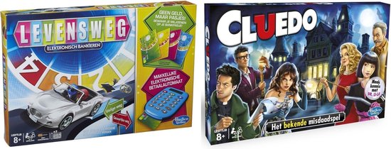 Afbeelding van het spel Spellenbundel - Bordspel - 2 Stuks - Levensweg & Hasbro Cluedo