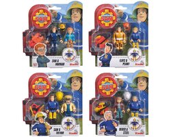 Simba Brandweerman Sam 2 Figuren + Accessoires Assorti