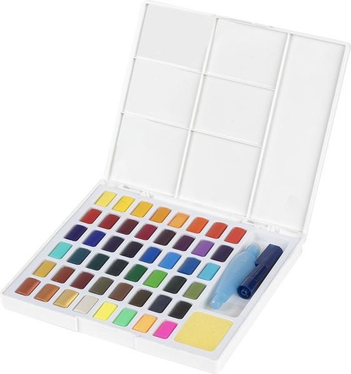 Faber-Castell waterverf - box met napjes - afneembaar palet - 48 kleuren - FC-169748