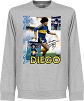 Diego Maradona Boca Old Skool Sweater - Grijs - L