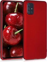 kwmobile phone case pour Samsung Galaxy A71 - Coque pour smartphone - Coque arrière en rouge foncé métallisé