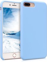 kwmobile telefoonhoesje voor Apple iPhone 7 Plus / 8 Plus - Hoesje met siliconen coating - Smartphone case in duifblauw