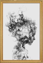 JUNIQE - Poster met houten lijst Dissolve Me -60x90 /Grijs & Wit