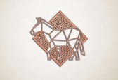 Line Art - Paard 1 met achtergrond - S - 45x47cm - Multiplex - geometrische wanddecoratie