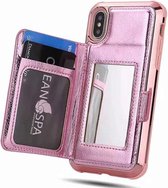 ShieldCase Wallet met spiegel Case geschikt voor Apple iPhone X / Xs - roze