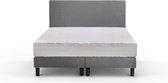 Beter Bed Basic Box Ambra vlak met Easy Pocket matras - 180 x 200 cm - lichtgrijs