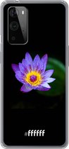 6F hoesje - geschikt voor OnePlus 9 Pro -  Transparant TPU Case - Purple Flower in the Dark #ffffff