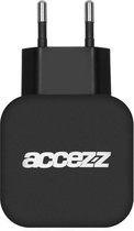 Accezz 2X USB A Oplader Adapter - 20 Watt - Charger Lader - Zwart