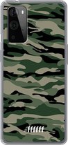 6F hoesje - geschikt voor OnePlus 9 Pro -  Transparant TPU Case - Woodland Camouflage #ffffff
