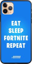 6F hoesje - geschikt voor iPhone 11 Pro Max -  TPU Case - Fortnite - Eat Sleep Fortnite Repeat #ffffff