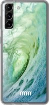 6F hoesje - geschikt voor Samsung Galaxy S21 Plus -  Transparant TPU Case - It's a Wave #ffffff