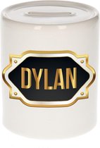 Dylan naam cadeau spaarpot met gouden embleem - kado verjaardag/ vaderdag/ pensioen/ geslaagd/ bedankt