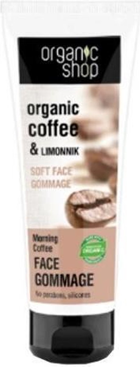 Organic Shop - Organic Coffee & Lime Face Gommage Gentle Peeling Up To Face 75Ml