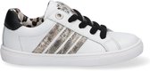 Braqeez Lesley Louw Meisjes Lage Sneakers - Wit/Print - Leer - Veters