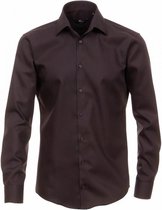 Venti Heren Overhemd Zwart Strijkvrij Slim Fit Poplin 1480 - 44 (XL)