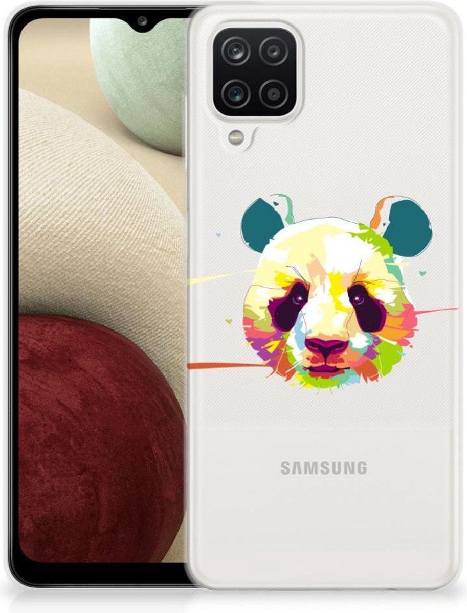 Samsung Galaxy A12 Telefoonhoesje met Naam Panda Color