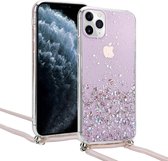 ShieldCase Glitter hoesje met koord geschikt voor Apple iPhone 11 Pro Max - roze