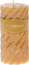 Riverdale - Geurkaars Swirl Summer's Breeze mosterd 7.5x15cm - Geel