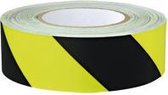 PERMALIGHT Power waarschuwingsmarkeringsband, links, fluorescerend geel/zwart, 25m/rol 50 mm