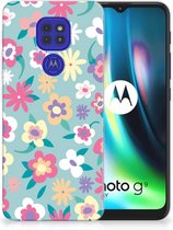 Leuk TPU Back Case Motorola Moto G9 Play | E7 Plus GSM Hoesje met Tekst Flower Power