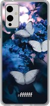 6F hoesje - geschikt voor OnePlus 9 -  Transparant TPU Case - Blooming Butterflies #ffffff