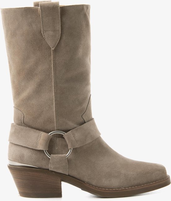 VIA VAI Paige Ring Hoge Laarzen - Beige - Maat 38 | bol.com
