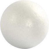 Ballen, d: 12 cm, wit, styropor, 5stuks