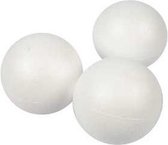 Ballen, d: 8 cm, wit, styropor, 25stuks