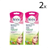 Veet Ontharingsstrips  - Gezicht - Argan - 20 stuks x2