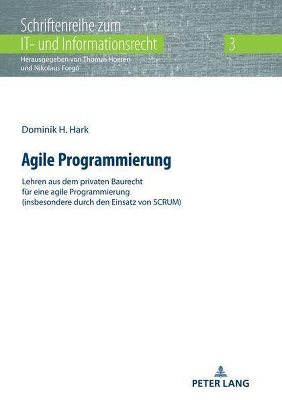 Schriftenreihe zum IT- und Informationsrecht 3 - Agile Progr ... - cover