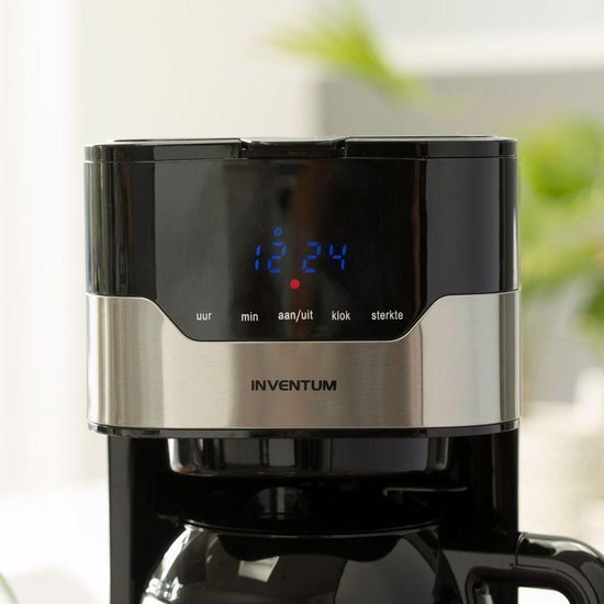 Instelbare functies voor type koffie - Inventum KZ712D - Inventum KZ712D - Koffiezetapparaat - 1,5 liter - 12 kopjes - Filter 1x4 - Glazen kan - Display met timer - Filterkoffie - RVS/Zwart