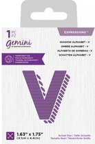 Gemini Expressions snijmal - Shadow Alphabet V