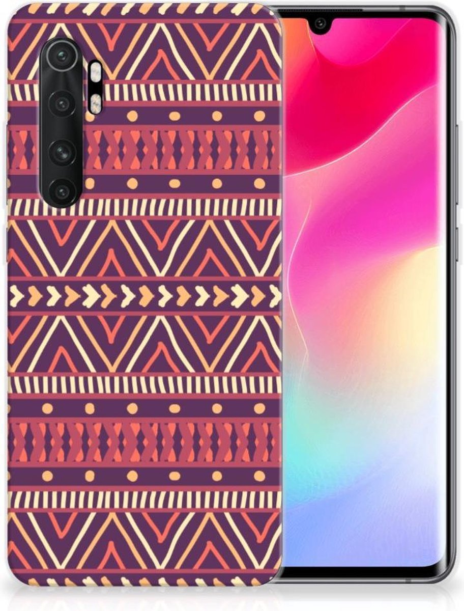 Back Cover voor Xiaomi Mi Note 10 Lite TPU bumper Aztec Paars